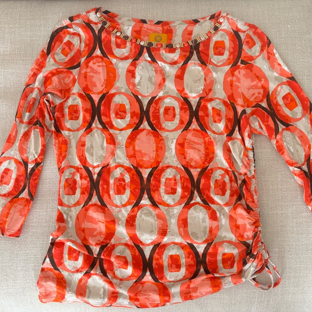 Ruby Rd. Y2K Geometric Long Sleeve Top